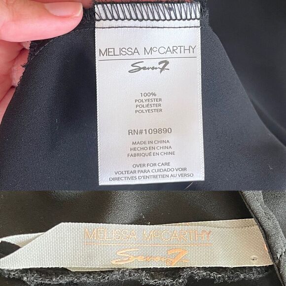Melissa McCarthy Seven7 Womens Size S Black Sheer Cocoon Kimono Cardigan Minimal - Picture 4 of 15